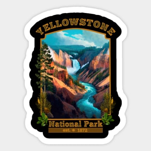 Yellowstone National Park Lower Falls Sticker